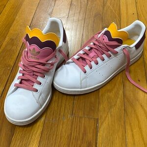Adidas Sam Smith White and Pink Sneakers